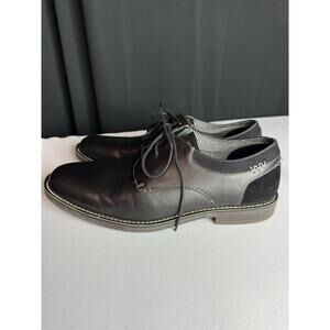 Jousen Milan Mens Black Leather Dress Shoes Lace Up Casual Comfort US 10.5